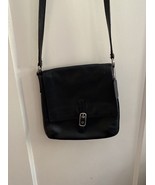 Vintage Coach Black Smooth Genuine Leather, Cross Body Bag # 9592 - £40.40 GBP