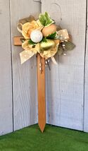 Easter Cemetery flowers, cemetery decoration, memorial flowers, cross me... - $26.00