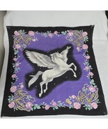 VTG Harley Davidson Purple Black Pegasus Bandanna Rag Scarf USA 21 X 21 - $19.79