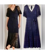 NWOT BODEN Pointelle Knitted Navy Blue Midi Dress Size 12 - $67.32