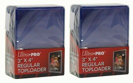 NEW 2-PACK Ultra Pro Clear 3x4&quot; 35pt Toploader Sports 50 Card Sleeve Case 81222 - £10.18 GBP