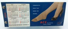 Vintage 1954 ACE Full-Footed Hosiery Advertising Calendar and Notebook 8... - $14.43