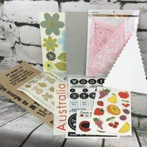 Scrapbooking Supplies Lot Diecut Shapes Assorted Stickers Shimmer Card s... - £11.66 GBP