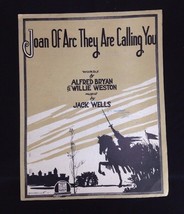 Joan Of Arc They Are Calling You Sheet Music WWI World War I Era Vintage... - $12.16