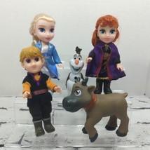 Disney Frozen Lot of Dolls 6.5&quot; Ana Elsa Kristoff Lot of 5  - £23.70 GBP