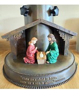 Vintage Christmas Tree Stand Nativity Jesus Mary Joesph Manger Beautiful... - £260.63 GBP