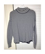 Madewell womens Striped Crewneck Sweater XS Navy &amp; White Knit French bab... - $19.80