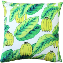 Karalina Banana Jungle Throw Pillow 20x20, Complete with Pillow Insert - $41.95