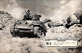 Rare M-5 Light Tank Undergoing Tests,  WWII Era Army USA Vintage 5x8 - £31.09 GBP