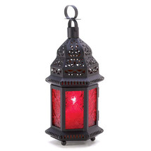 RED GLASS MOROCCAN LANTERN - $545.64 MXN