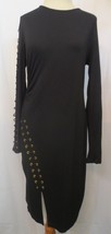 Carmen Marc Valvo Black Long Sleeve Dress Size M- Modest Flattering NWT - £31.97 GBP