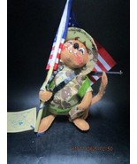 1990s ANNALEE DOLL SOLDIER MILITARY AMERICNA FLAG 8&quot; ^^ - $818.61 MXN