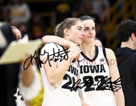 Caitlin Clark &amp; Kate Martin Signed 8X10 Photo Autographed Reprint Iowa Hawkeyes - £15.94 GBP