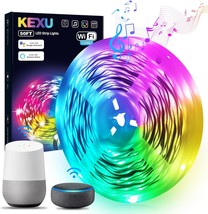 Smart Wifi Led Strip Light 50Ft Led Bedroom Lights With Music Sync And App - $449.09 MXN
