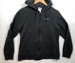 Disney Parks Walt Disney World Full Zip Hoodie Sweatshirt Black Bling Wo... - $14.62