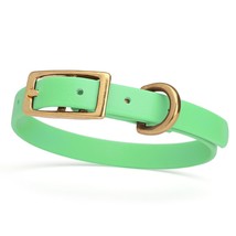 Dog Pet Collar with Brass Hardware Size XS W 1/2” L 9” - 12” Sea Foam Green - £23.88 GBP