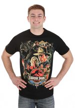 Classic Jurassic Park Poster T-Shirt for Men X-Large Black - $15.84