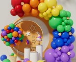 Rainbow Balloons 114Pcs Assorted Color 5/10/12/18 Inches Rainbow Latex B... - $14.99