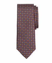 Brooks Brothers Mens Mini-Flower Print Tie Color Burgundy Size One Size - £76.40 GBP