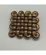 Metropolitan Museum of Art MMA Brooch Earrings Gold Tone Celtic Knot Vin... - £31.06 GBP