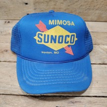 Mimosa Sunoco Gas Station Hat Ironton Mo Trucker Roper Hat - £39.30 GBP