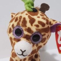 Ty Twigs Giraffe Clip Mini Small Brown Purple Sparkle Eyes May 19 Teenie Boos - £2.96 GBP