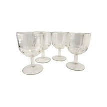 MCM Atomic Star Clear Glass Beer Schooner Goblet Set 4 Heavy Duty Bar Ware - $62.89