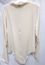 Women's XXL Cream Turtleneck Long Sleeve Bodysuit - a New Day image 3