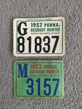 Vintage Lot of Pennsylvania Resident Hunting Licenses-1953 &quot;M&quot; &amp; 1957 &quot;G&quot; - £5.58 GBP