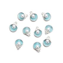 10PCS Gift 12x15mm Material Necklace Crafting Alloy Enamel Charms Bracelet Makin - £7.37 GBP