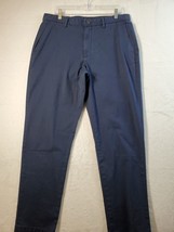 Banana Republic Chino Pants Womens Size 34/32 Navy Blue Cotton Pockets Pull On - £17.10 GBP