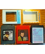 (3) Sonny James, Charlie Rich, Tammy Wynette 8 track tapes - Behind Clos... - $261.24 MXN