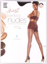 Hanes Perfect Nudes Micro Net Comfort Flex Hosiery Pantyhose Bronze Nude 6 Small - £5.99 GBP