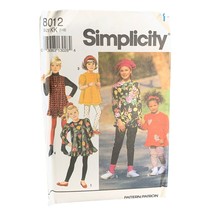 Simplicity Girls Leggings Tops Sewing Pattern Sz 7-12 8012 - uncut - £10.10 GBP