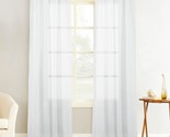 White Sheer Curtains 84 Inches Long, Rod Pocket Soft Voile Sheer Window - $31.92