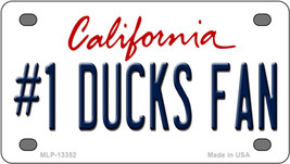 Number 1 Ducks Fan California Novelty Mini Metal License Plate Tag - £11.81 GBP