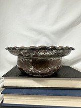 Antique Tinned Copper Ewer Bowl Dish Persian Islamic Scalloped Edges Etc... - $45.82