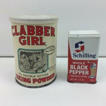 Clabber Girl Baking Powder Schilling Black Pepper Empty Shaker Box Package - £23.97 GBP
