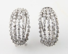 14k White Gold Ladies Diamond Earrings Omega Backs TDW = 0.85 ct Retail = - $32,283.51 MXN