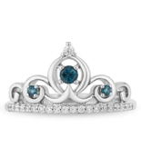Enchanted Disney Cinderella Round London Blue Topaz Ring, 14K Engagement... - £99.93 GBP