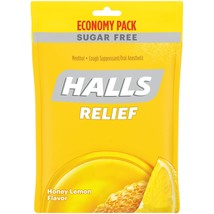 HALLS Relief Honey Lemon Sugar Free Cough Drops, Economy Pack - 70 Drops..+ - £11.86 GBP