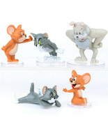 Tom &amp; Jerry CAKE TOPPER 5pc Set 1-1/2&quot;- 2-1/2&quot; Birthday Cake Topper Figu... - £12.57 GBP