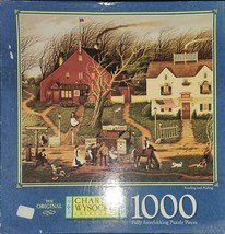 Charles Wysocki 1000 Piece Jigsaw Puzzle Game Fireside Companions Horse Farm - £11.55 GBP