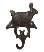 Pack of 2 Rustic Cast Iron Cottage Bunny Brer Rabbit Hare Wall Decor Key... - $511.40 MXN