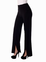 Ultra Glam Black Split-Leg Pants by Last Tango - NOW EXTRA 10% OFF! - £42.38 GBP