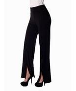 Ultra Glam Black Split-Leg Pants by Last Tango - NOW EXTRA 10% OFF! - £41.38 GBP