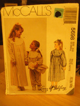 McCall Lanz of Salzburg 5698 Girls Sleepwear, Booties &amp; Doll Pattern - Sz XS 2-4 - £8.97 GBP