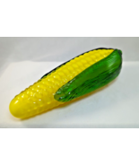 Vintage Murano Style Blown Glass Yellow Corn On The Cob Vegetable 7.5” A... - £7.85 GBP