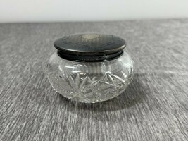 Antique Sterling Silver Alvin Dresser Vanity Cut Crystal Jar Container V... - $104.18 CAD