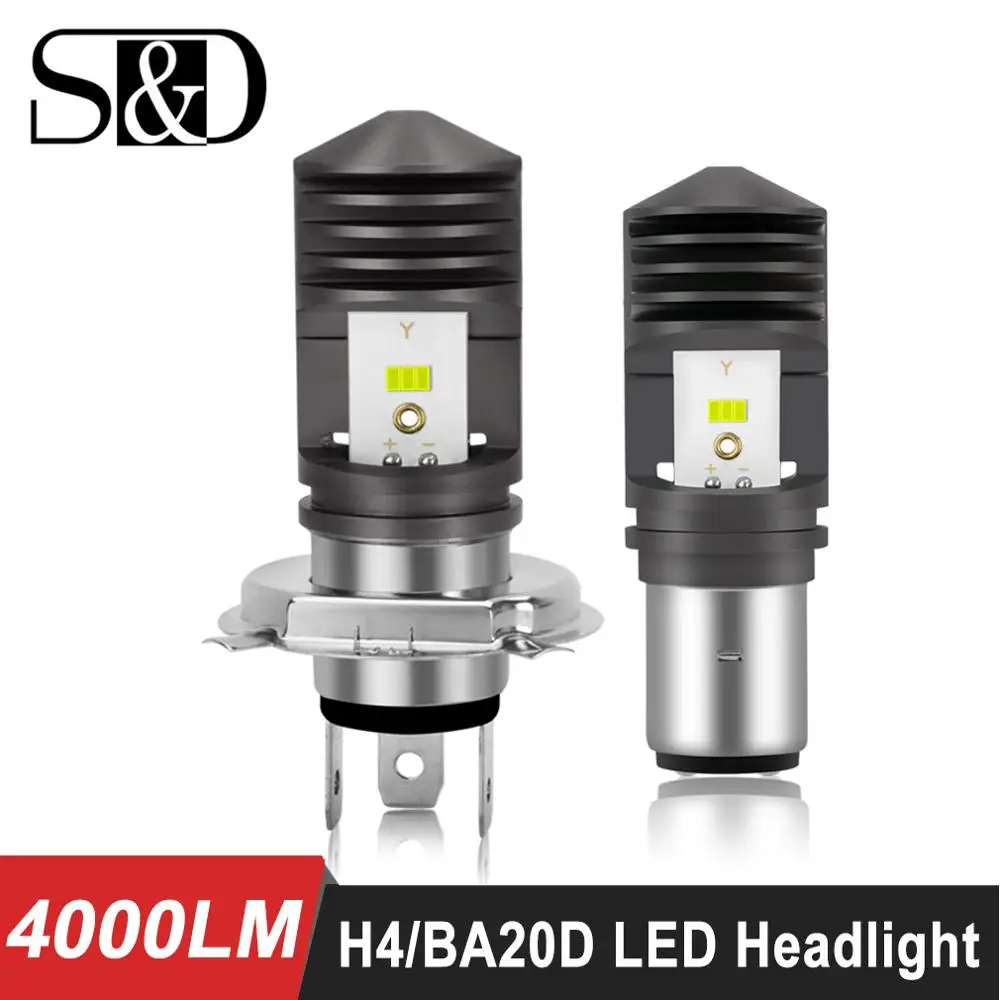 1Pcs Motorbike H4 LED BA20D led H6 HS1 6 CSP Motorcycle Headlight Bulb 4000LM 60 - £106.53 GBP